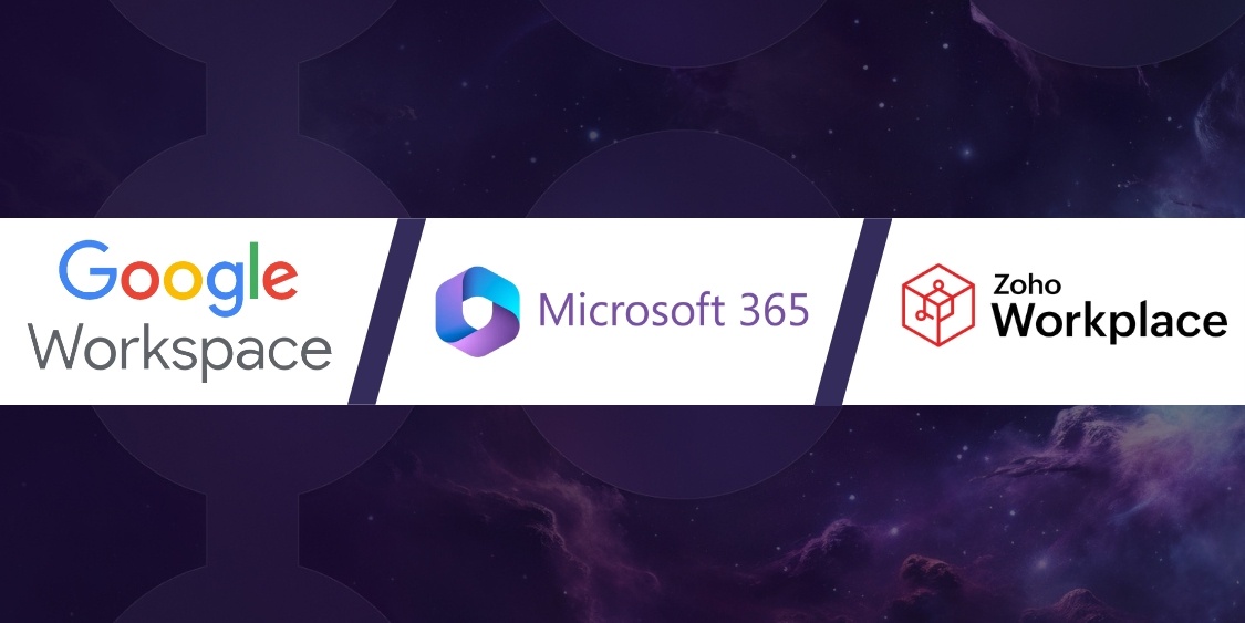 Comparación entre Google Workspace, Microsoft 365 y Zoho Workplace